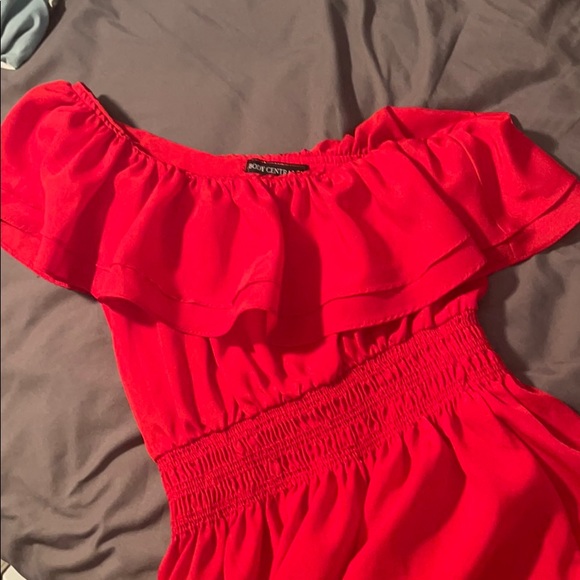 One shoulder flirty red dress - Picture 4 of 4